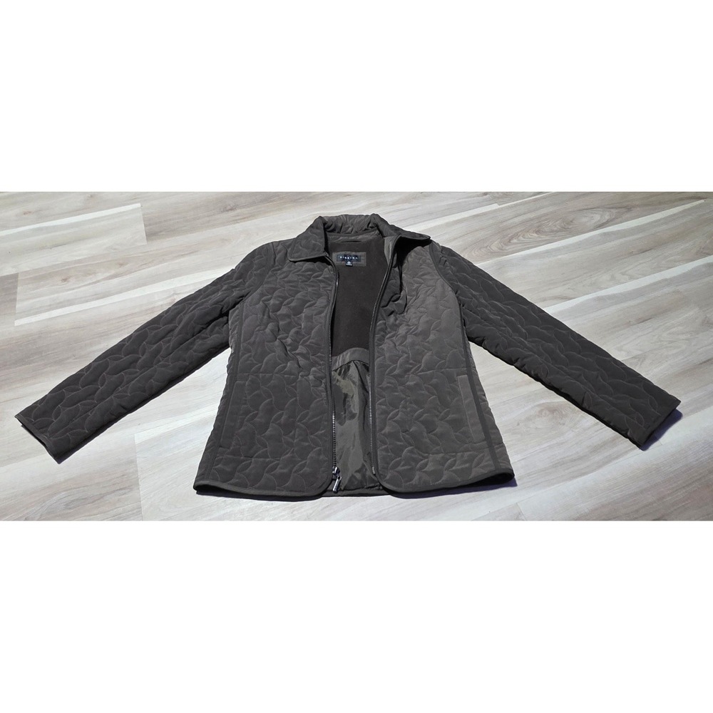 Braetan Quilted Jacket Fleece Lined Scallop Stitch Coat M Truffle Brown Womens